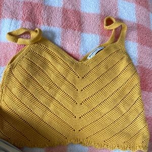 yellow stradivarius tank top, size medium